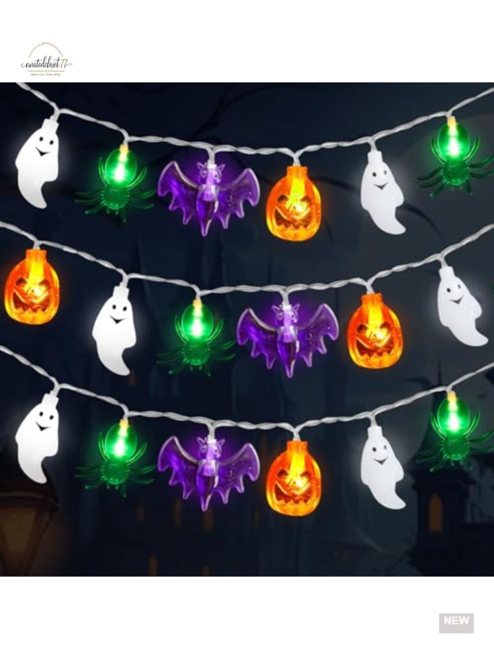 Halloween String Lights 20FT 40 LED Battery Operated Indoor Outdoor Decor